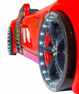Turbo V8 rot Autobett Reifenbeleuchtung